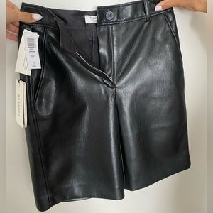 Leather shorts